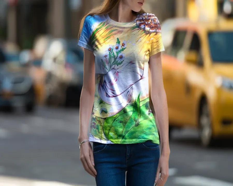 Nasrin art print on cloths
